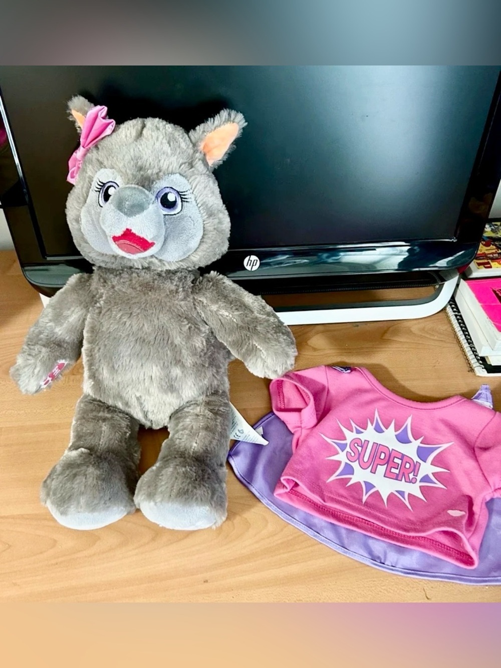 Build a bear Violet from Great Wolf Lodge plush toy lot of 3 pieces collectors